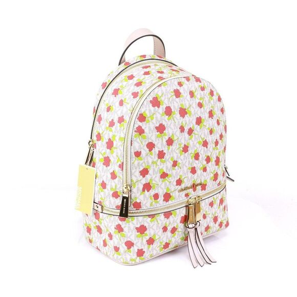 NWT Michael Kors Jet Set Rhea Zip FLORAL Backpack - Picture 5 of 16